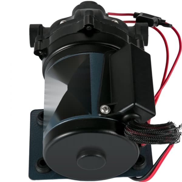 12V DC pesupumppu, 7 GPM, 60 PSI, max. 10 FT itseimevä, EPDM-venttiili, suolavesisuodatin, matkailuautoille ja veneille.