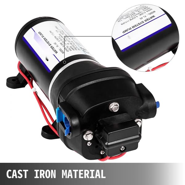 Vattentrycksmembranpump 12V FL-40, 40PSI självsugande vattenpump, 17L/MIN Immabooster för husvagn och båt.