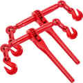 Pikkukuva 1 / 9: 9215 LBS 3/8" – 1/2" Rengasriippa, 9.215 lbs, turvallinen kuormitus, G70-koukku, säädettävä pituus, 2 kpl, punainen