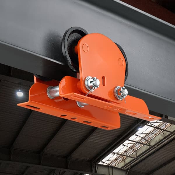 Elektrisk hejsevogn, 1100 lbs/0,5 ton til PA200-500. Dobbelthjul, justerbar flangebredde 2,36"-4,72" til lige og buet I-bjælke.