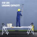 Miniatyrbild 3 av 9: Aluminiumarbetsplanka, teleskopplanka, 13 fot, 440 lbs bärkraft, ställningsplanka