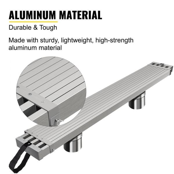 Aluminiumarbetsplanka, teleskopplanka, 13 fot, 440 lbs bärkraft, ställningsplanka