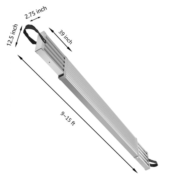 Aluminiumarbetsplanka, teleskopplanka, 13 fot, 440 lbs bärkraft, ställningsplanka
