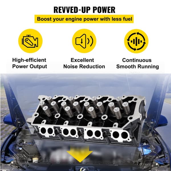 Zylinderköpfe PowerStroke 6.4L, sopii 08–10 Ford F250, F350, F450, F550 malleihin.