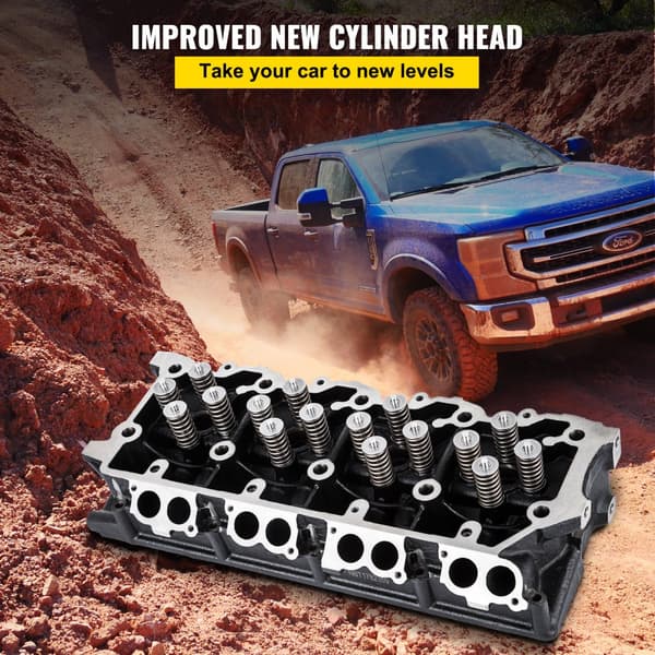 Zylinderköpfe PowerStroke 6.4L, sopii 08–10 Ford F250, F350, F450, F550 malleihin.