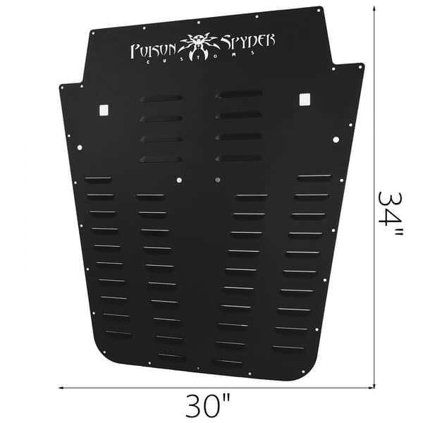 Ventileret motorhjelm med sort pulverlakeret finish til Jeep Wrangler JK 2013–2017.