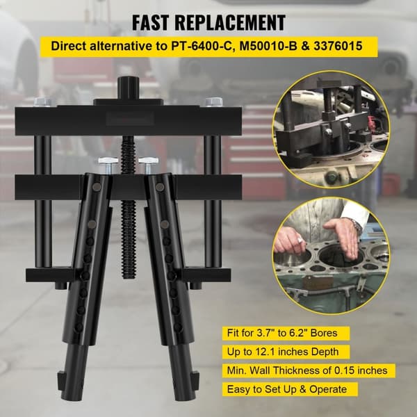 Universal cylinderforing aftrækkerenhed til Caterpillar, CAT, Mack og Cummins. Kompatibel med dieselmotorer fra 3-7/8" til 6-1/4".