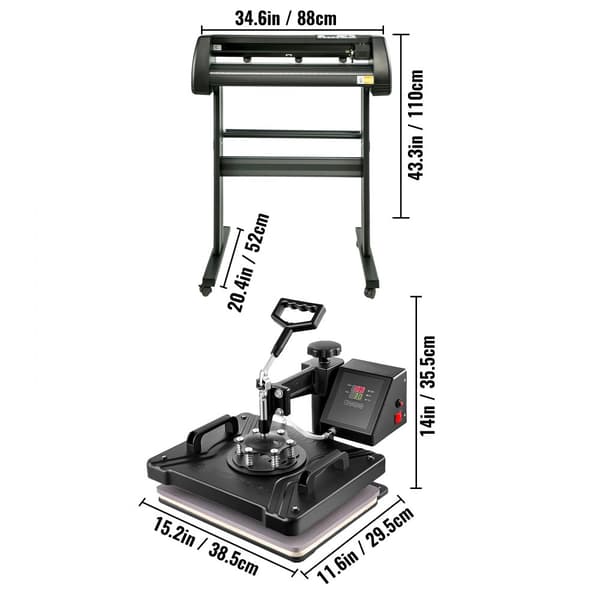 5i1 Värmepress 720mm Vinylskärplotter Skrivare Signmaster Programvara