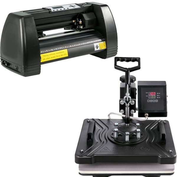 5i1 varmetransferpresse 14" vinylskærer desktop med stepmotor og 3 knive. Effektiv til kreativt arbejde!