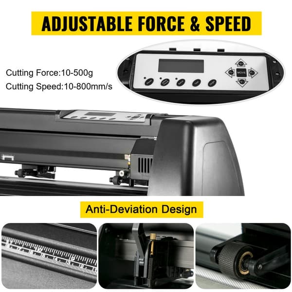 5i1 varmetransferpresse 14" vinylskærer desktop med stepmotor og 3 knive. Effektiv til kreativt arbejde!