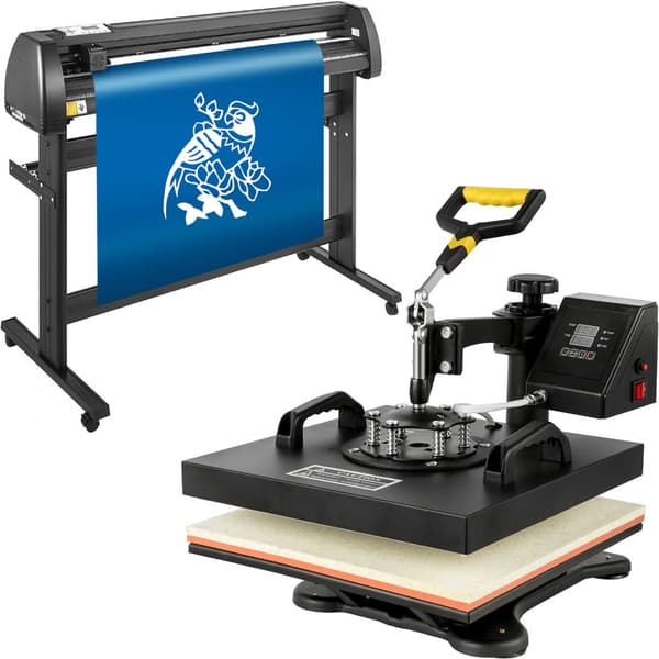 5i1 varmpresse 38x38cm med dobbeltvisning, 1350mm skæreplotter Signmaster