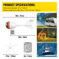 Miniatyrbillede 7 af 9: Vindmøllegenerator 500W, 12/24V (Auto) elektrisk MPPT-controller, 13m/s vindkraftanlæg med 5 blade til strømtilskud.