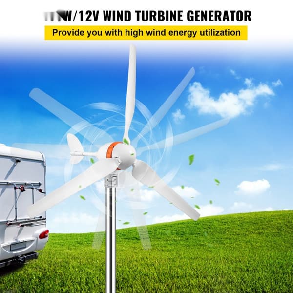 Vindturbin 400 W, 12 V, MPPT-kontroller, 13 m/s vindkraftverk med 3 blad, laddare för elproduktion.