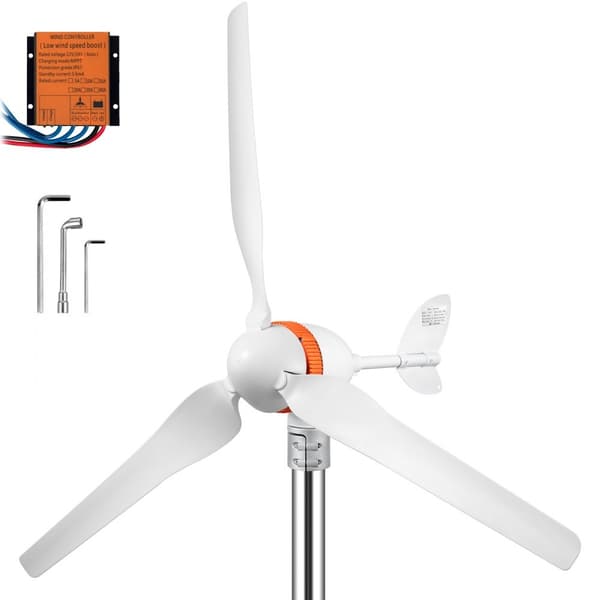 Vindturbin 400 W, 12 V, MPPT-kontroller, 13 m/s vindkraftverk med 3 blad, laddare för elproduktion.
