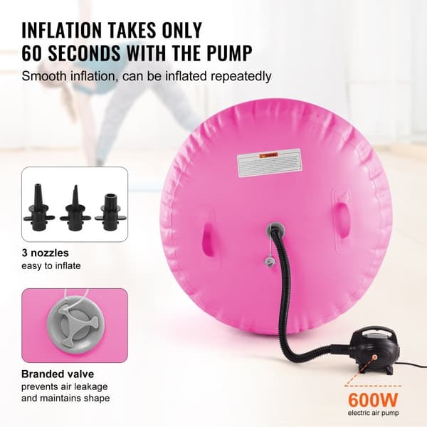 Uppblåsbar Air Barrel med pump för gymnastik, Air Track och Tumble Track – perfekt gymmatta!