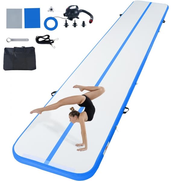 20FT Luftmatta Uppblåsbar Träning Tumbling Gymnastik Matta med Pump