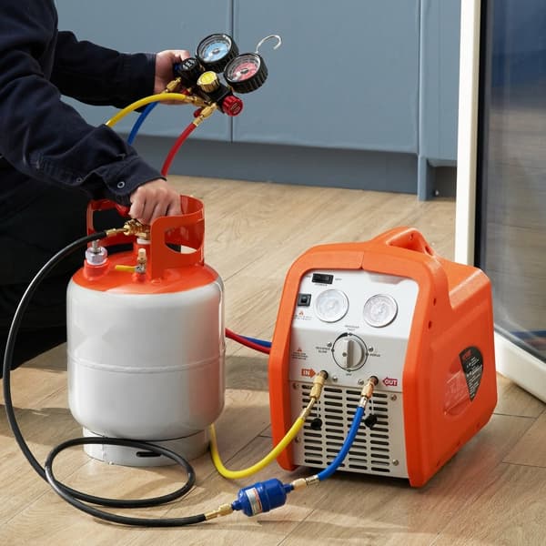 Köldmedieåtervinning: Återvinn 30 lb cylindertank med flytande strömbrytare för hållbarhet och miljövård.
