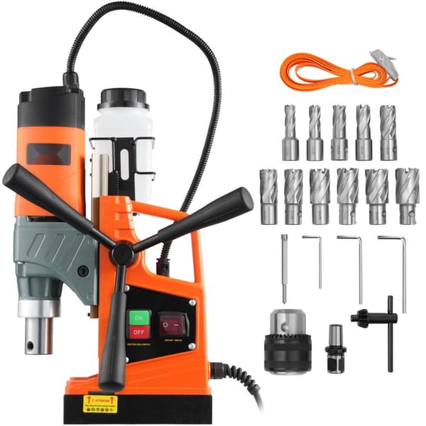 Magneettipora 1450W, 12500N, kannettava porakone 850 RPM tehokkuudella ja liikkuvuudella!