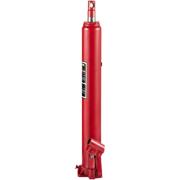 Hydraulisk lång ramjack, 4 ton kapacitet, enkelkolvspump, platt bas, manuell lyftare för garage/verkstad, röd.