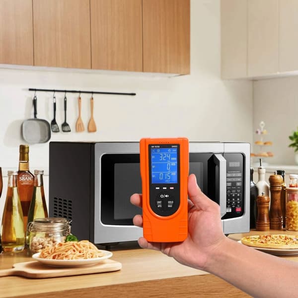 Digital LCD 3-i-1 EMF-mätare för elektromagnetisk strålning: EF, MF, RF detektor.
