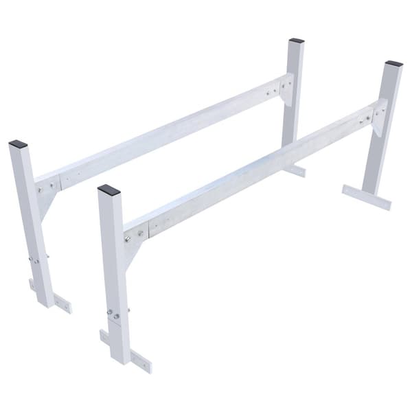 Alumiiniset kattotelineet pakettiautoille, 2 baaria, kapasiteetti 181 kg, säädettävä pituus 1300-2060 mm.