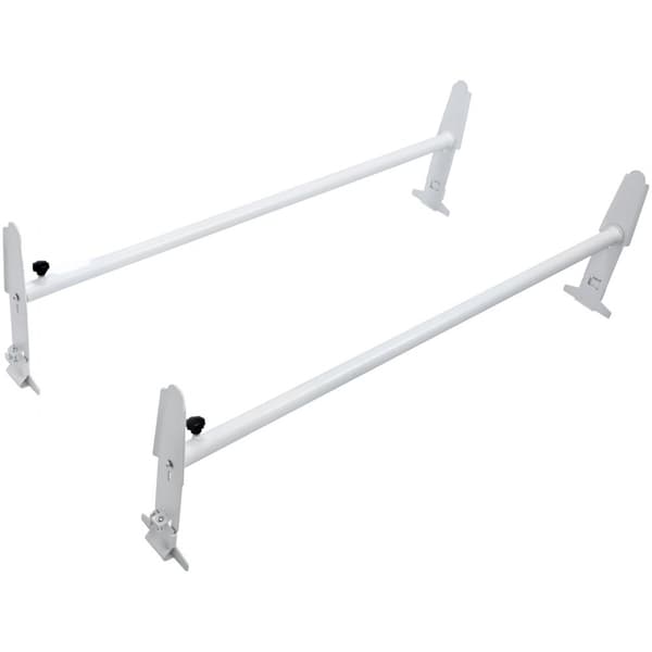 Pakettiauton kattotelineet, 2 baarin seosterästä, säädettävä 1200-2000 mm, 227 kg kapasiteetti, yhteensopiva Chevrolet Express ja GMC Savana.