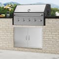Miniatyrbillede 8 af 9: BBQ adgangsdør, 889x610 mm, dobbelt udendørs køkkendør i rustfrit stål. Perfekt til BBQ øer og grillestationer.