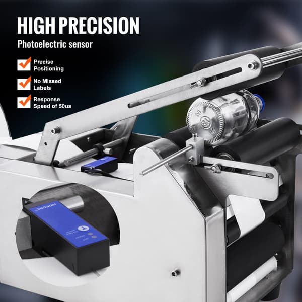MT-50 puoliautomaattinen etiketöintikone: säädettävä 50 kpl/min, pullot 12-90mm. Tehokas ja nopea ratkaisu!