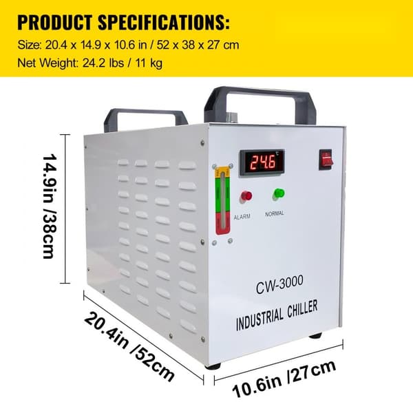 9L Tankin CW-3000DG Teollinen Vedenjäähdytin 60W/80W CO2-laserputkijäähdytykselle. Tehokas ja kestävä!