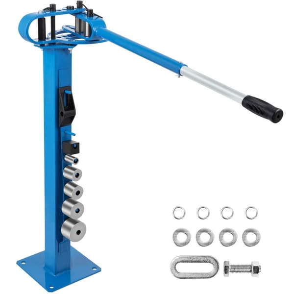 Kompakt Bender til metal, manuel gulvtype med 7 dyser, solid håndtag, teleskopisk, 117,2 cm. Perfekt til stål, jern og kobber.