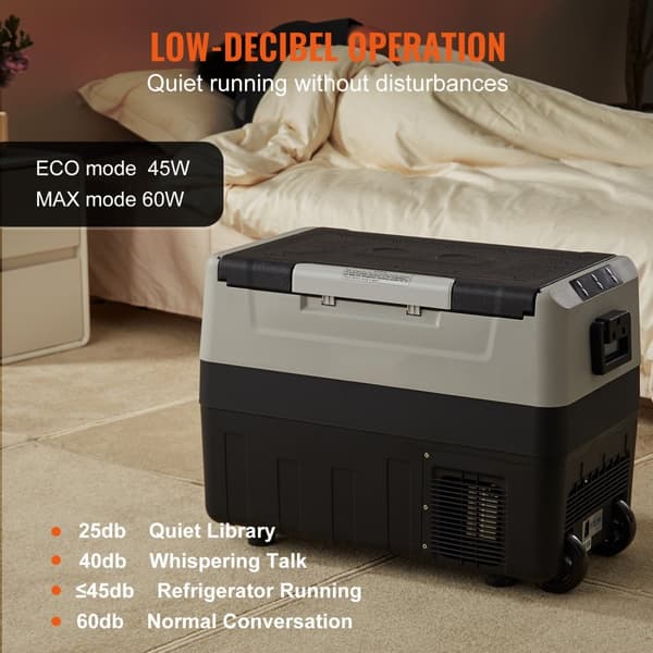 Køleboks 58Qt – Bærbart bilkøleskab med fryser og kompressor til bil og hjem. Dual Zone design for optimal opbevaring.