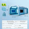 Miniatyrbillede 7 af 9: Oppusteligt telt til bilmalingsarbejde, 28x16x11ft, med effektivt filtersystem og 2 blæsere for optimal ventilation.