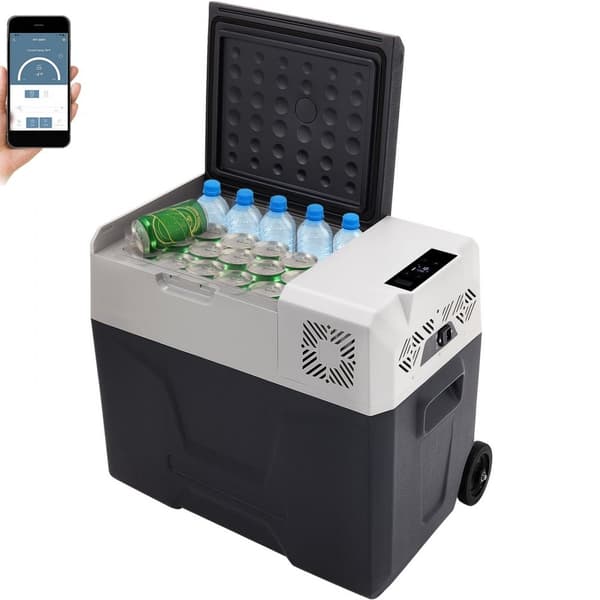 50L Autokylskåp Kompressorkylbox Rostfritt Stål Semester Isoleringsbox Mini Kylskåp Kylboxar Bil