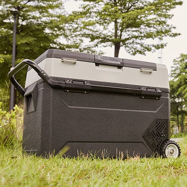 Kylbox Kompressor Bärbar Bil Kylskåp Frys 40Qt Dubbelzon för bil och camping.