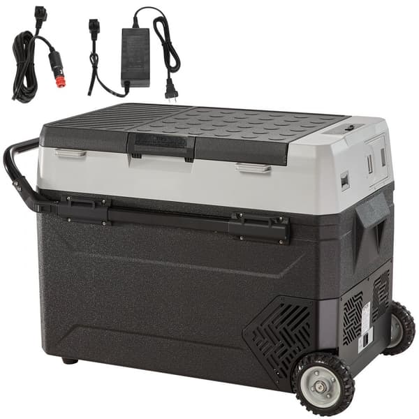 Kylbox Kompressor Bärbar Bil Kylskåp Frys 40Qt Dubbelzon för bil och camping.
