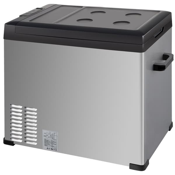 Bilkylskåp 53 Qt, 12v bärbar frys, -4℉-68℉, för bil, lastbil, husbil, båt och hem. 12/24V DC & 110-240V AC.