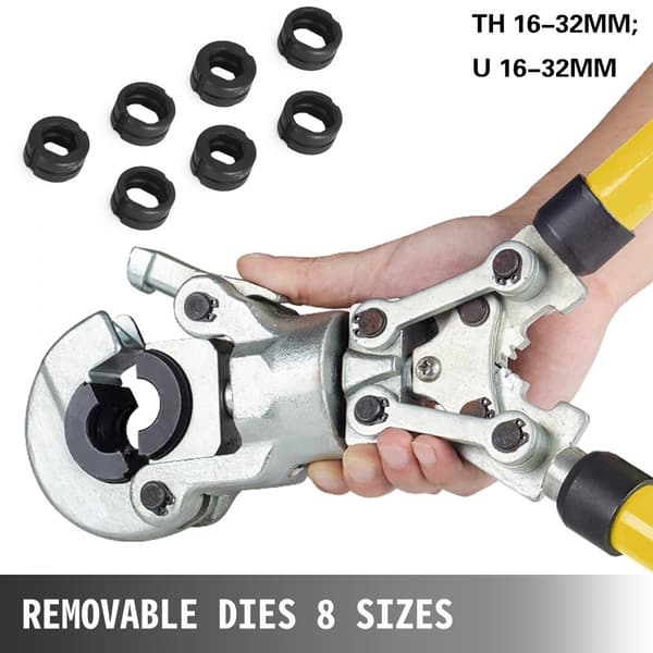 Painepihdit U16, U20, U25, U32, TH16-TH32 mm, 6 T puristusvoima, ergonominen ja 360° kääntyvä pää.