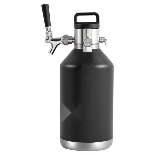 Olut Growler -järjestelmä, 128Oz 4L tynnyri, ruostumaton teräs, paineolutmurskain, CO2-säätö, vuotamaton rengas.