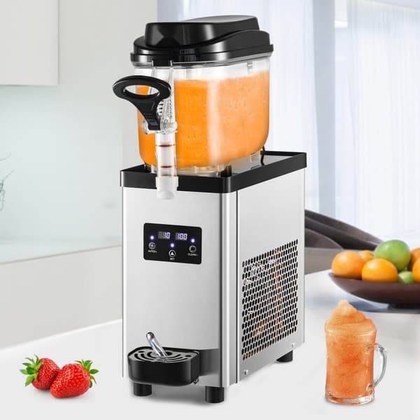 Kaupallinen slushy-kone, 6L, 25 kuppia, 705W, ruostumaton teräs - täydellinen smoothie- ja margarita-juomille.