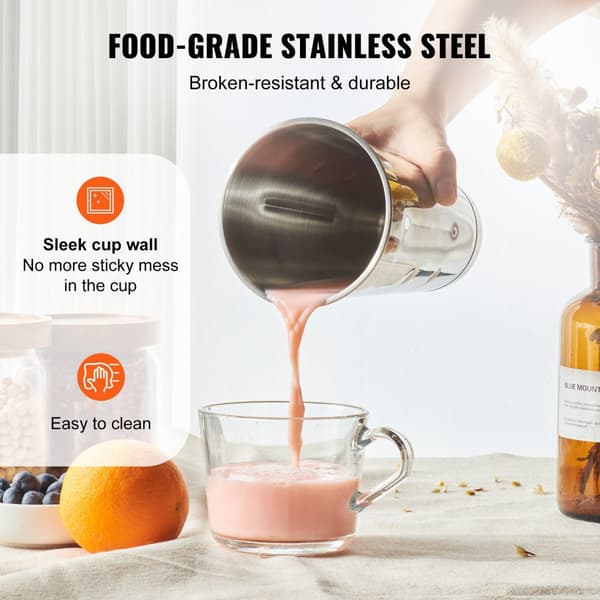 Milkshake Mixer 375W i Rustfrit Stål - Perfekt til Te og Drikkevarer!