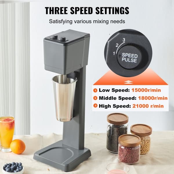 Milkshake Mixer 375W i Rustfrit Stål - Perfekt til Te og Drikkevarer!