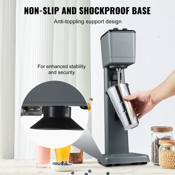 Milkshake Mixer 375W i Rustfrit Stål - Perfekt til Te og Drikkevarer!