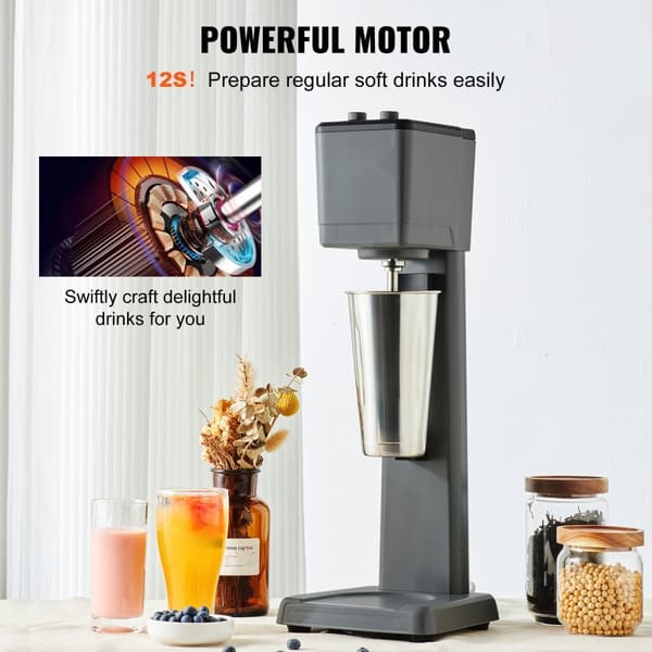 Milkshake Mixer 375W i Rustfrit Stål - Perfekt til Te og Drikkevarer!