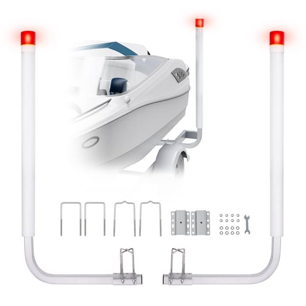 Bådtrailer Guide, 1,17M med LED lys. 2 Rustfrie galvaniserede stål poler til trailere. Ideel til både og fiskerbåde.
