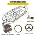Miniatyrbillede 6 af 9: Udenbords styresystem til 13'' påhængsmotor med roterende styring. Holdbart marinestyringssystem og 13'' bådstyrekabel.