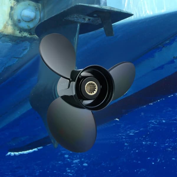 Erstatningspropel til påhængsmotor, OEM 765183, 3 blade, 13 1/4" x 17" pitch, aluminium, kompatibel med Evinrude 40-140HK.