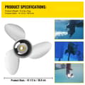 Pikkukuva 7 / 9: Perämoottori, OEM 3860709, 3-lapainen 14,5" x 21" teräspotkuri, yhteensopiva Volvo Penta SX -mallit, 19 hammasuraa.