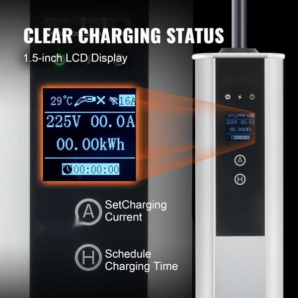 Bærbar EV-lader Type 2, 16A CEE, 7,5 m, til 230V/400V - Effektivt ladekabel til elbiler.
