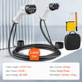 Miniatyrbillede 7 af 9: Type 2 til Type 2 EV ladekabel, elbilkabel 16A, 5m, 3,6kW, TPU-materiale - holdbar og effektiv opladning.