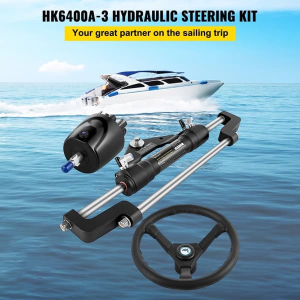 Hydraulisk udenbordsmotor-styresæt HK6400A-3 til marine med 300 HK. Ideelt til bådmanøvrering.